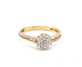 BB Goldinvestic  Zlatý zásnubní prsten kytka ze zirkonů 1,75g N3840-585/1000