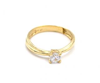 BB Goldinvestic  Zlatý zásnubní prsten se zirkonem 1,50g N3823-585/1000