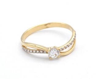 BB Goldinvestic  Zlatý zásnubní prsten se zirkony 1,58g N4733-585/1000