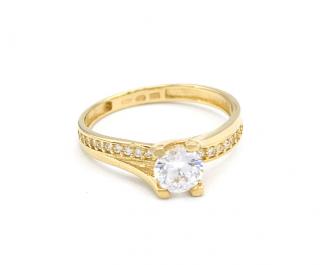 BB Goldinvestic  Zlatý zásnubní prsten se zirkony 1,65g  N3899-585/1000