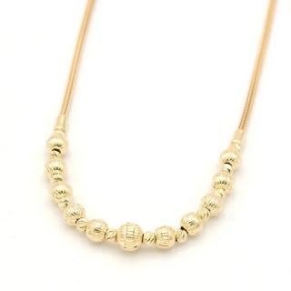 Zlatý náhrdelník s lesklými kuličkami 7,95g