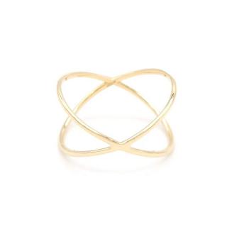 Zlatý prsten dva jemné propojené kroužky 1,03g