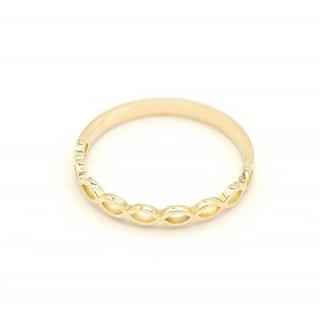 Zlatý prsten kroužek zdobený propletením 0,90g