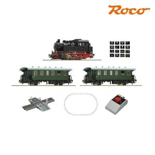 H0 Roco 51161 Startovací analogový set BR80 + 2xOs  s přejezdem (H0 set ROCO 51161)