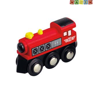 Maxim 50399 Parní lokomotiva červená (Maxim dřevěné vláčky)