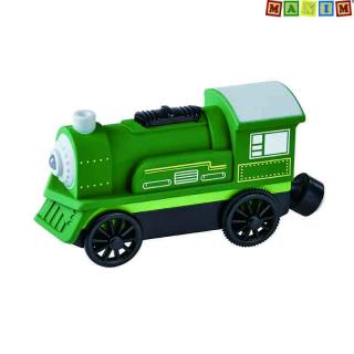 Maxim 50403 Parní lokomotiva zelená s elektrickým pohonem (Maxim dřevěné vláčky)