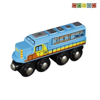 Maxim 50503 Lokomotiva nákladní modrá (Maxim dřevěné vláčky)