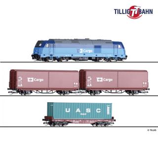 TT Tillig 01449 set TRAXX+3x nákladní vůz koleje a regulátor (Tillig 01449)
