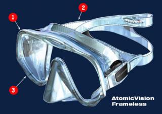 Atomic Aquatics Frameless průsvitná (potápěčská maska)