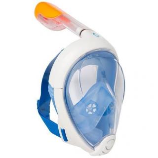 šnorchlovací celoobličejová maska modrá (s držákem akční kamery)