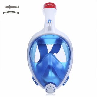 šnorchlovací celoobličejová maska Pikobello modrá (s držákem akční kamery)