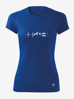 Dámské funkční tričko TURISTICKÝ TEP Velikost: L, Barva: Modrá