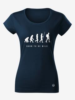 Dámské tričko EVOLUCE Velikost: L, Barva: Tmavě modrá