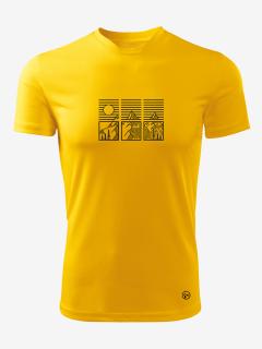Pánské funkční tričko PANORAMA Velikost: XXXL, Barva: Žlutá