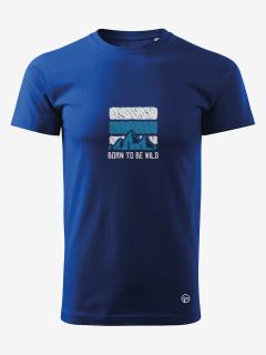 Pánské tričko DIVOKÁ ZNAČKA Velikost: S, Barva: Modrá