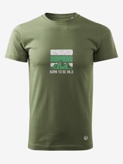 Pánské tričko DIVOKÁ ZNAČKA Velikost: XXXL, Barva: Khaki