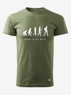 Pánské tričko EVOLUCE Velikost: XL, Barva: Khaki