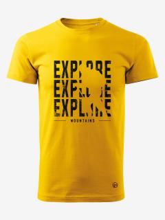 Pánské tričko EXPLORE (VÝPRODEJ) Velikost: M, Barva: Žlutá