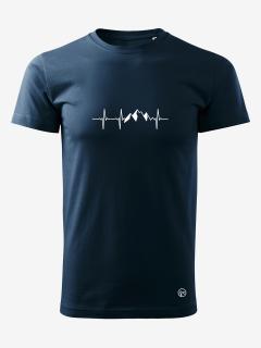 Pánské tričko HORSKÝ TEP (VÝPRODEJ) Velikost: XXXL, Barva: Tmavě modrá