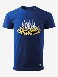 Pánské tričko JSEM HORAL Z JESENÍKŮ Velikost: L, Barva: Modrá