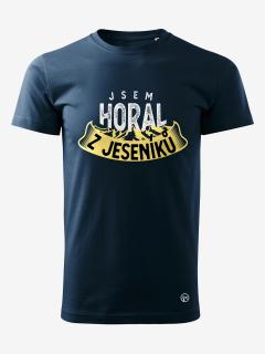 Pánské tričko JSEM HORAL Z JESENÍKŮ Velikost: XL, Barva: Tmavě modrá