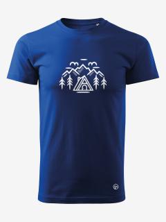Pánské tričko KLID NA HORÁCH Velikost: XXXL, Barva: Modrá