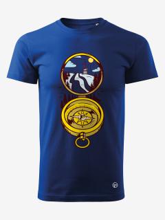 Pánské tričko KOMPAS - LYSÁ HORA (VÝPRODEJ) Velikost: XXXL, Barva: Modrá