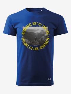 Pánské tričko NEZDOLÁVÁME HORY ALE SAMI SEBE Velikost: L, Barva: Modrá