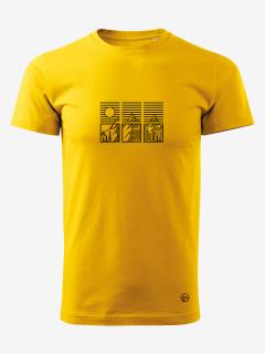 Pánské tričko PANORAMA (VÝPRODEJ) Velikost: XXXL, Barva: Žlutá