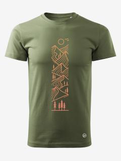 Pánské tričko POHOŘÍ Velikost: XXXL, Barva: Khaki