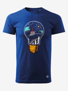 Pánské tričko ZÁŘIVÁ LYSÁ HORA Velikost: S, Barva: Modrá