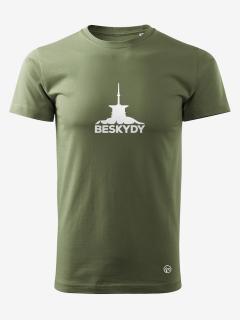 Tričko BESKYDY pánské Velikost: L, Barva: Khaki