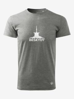 Tričko BESKYDY pánské Velikost: XXXL, Barva: Šedý melír