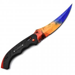 Counter-Strike KNIFY nůž - FLIP KNIFE - Marble Fade Ice & Fire