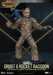 Guardians of the Galaxy 3 - socha v životní velikosti - Groot & Rocket Raccoon
