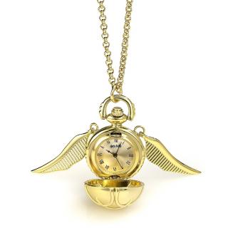 Harry Potter  - náhrdelník s hodinkami - Zlatonka