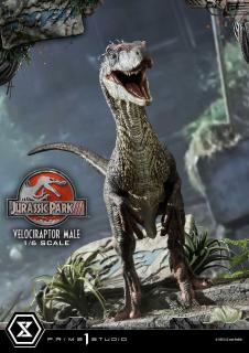 Jurassic Park III Legacy Museum Collection - soška - Velociraptor Male Bonus Version