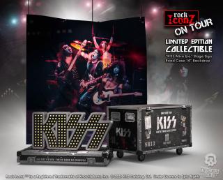 Kiss Rock Ikonz On Tour - soška s kufříkem - Road Case + Stage Backdrop Set Alive! Tour