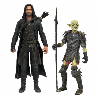 Lord of the Rings Select - akční figurky - Aragorn & Moria Orc