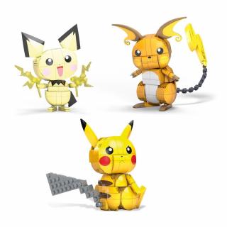 Pokémon - Mega Construx - Wonder Builders Construction Set Pikachu Evolution Trio
