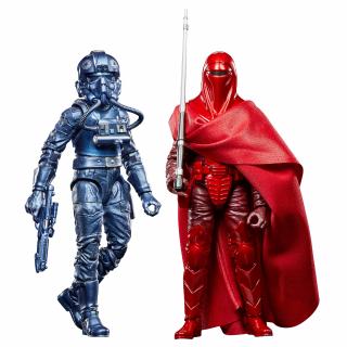 Star Wars Episode VI Black Series Carbonized - akční figurky - Emperor's Royal Guard & TIE Fighter Pilot Exclusive