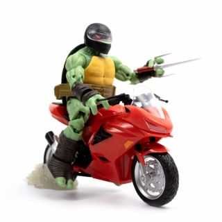 Teenage Mutant Ninja Turtles BST AXN - akční figurka - Raphael with Motorcycle (IDW Comics)