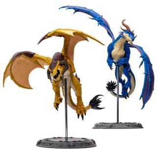 World of Warcraft - akční figurky - Bronze Proto-Drake and Blue Highland Drake