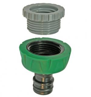 Plastový hadicový adaptér 3/4&quot; s redukcí na 1/2&quot;, zelený