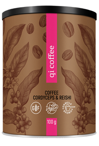 Energy QI Coffee - káva s extrakty hub Cordyceps  Reishi 100 g (QI coffee)
