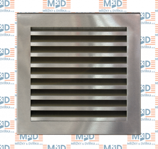 250x250 mm hliníková ventilační mřížka (větrací mřížka 250*250 mm hliník s pevnými lamelami)