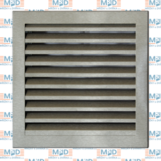 250x250 mm nerezová ventilační mřížka (větrací mřížka 250*250 mm nerez s pevnými lamelami)