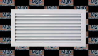 400x200 mm pozink ventilační mřížka (větrací mřížka 400*200 mm pozink s pevnými lamelami)