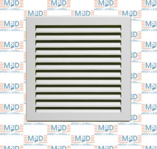 Lamelová mřížka 200x200 mm bílá/hnědá (200*200 mm bílá/hnědá lamelová mřížka)