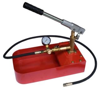 Ruční zkušební tlaková pumpa 0-50 bar